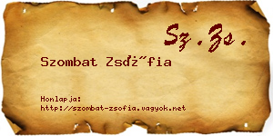 Szombat Zsófia névjegykártya